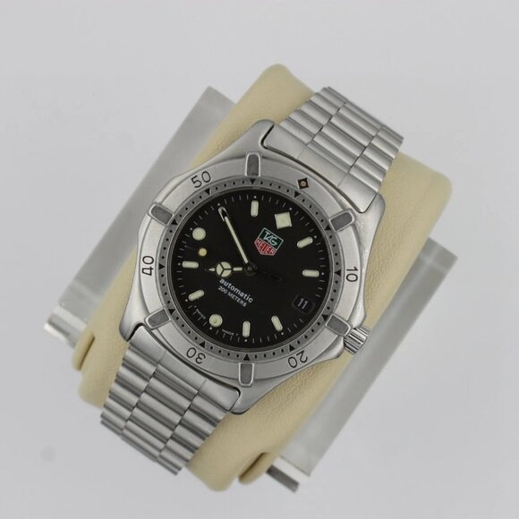 Tag Heuer 669.206 WE2110 Mens 2000 Series Automatic Watch Black Silver BA0300 - Picture 9 of 10